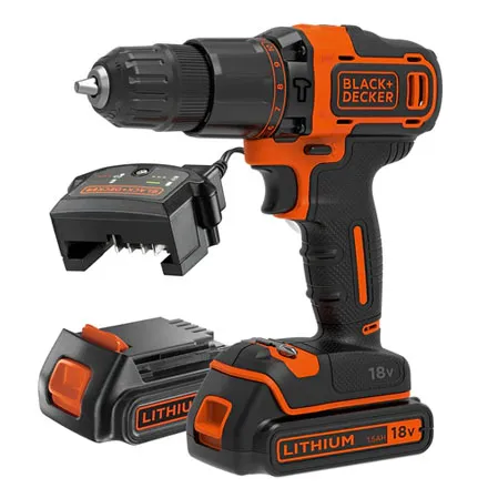 18V Lithium-ion 2 Speed Hammer Drill with 2 x 1.5Ah Batteries and 400mA  Charger